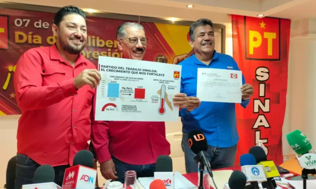 EL PT CRECE CON FUERZA EN TODO SINALOA Y APUNTA A 25 MIL AFILIADOS PARA 2027
