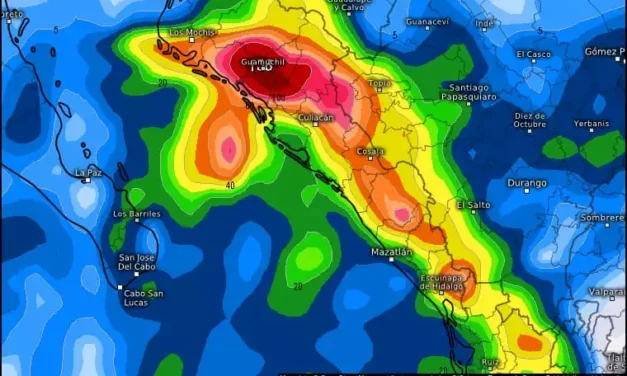 PREVÉ PROTECCIÓN CIVIL SINALOA INCREMENTO DE LLUVIAS DE FUERTES A INTENSAS DURANTE EL FIN DE SEMANA