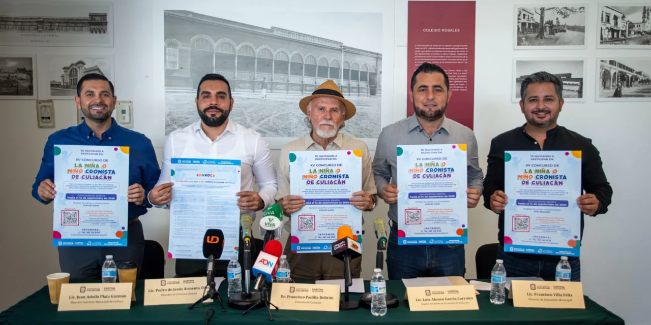 CONVOCAN A NIÑAS Y NIÑOS DE CULIACÁN A CONVERTIRSE EN CRONISTAS DE SU CIUDAD