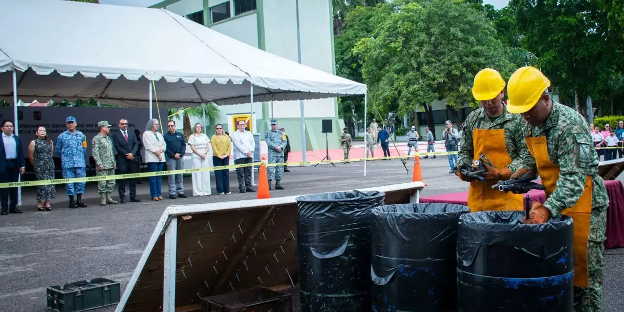 DESTRUYEN 639 ARMAS DE FUEGO, 3 MIL 303 CARGADORES Y 153 MIL 65 CARTUCHOS DE DIFERENTES CALIBRES EN LA NOVENA ZONA MILITAR
