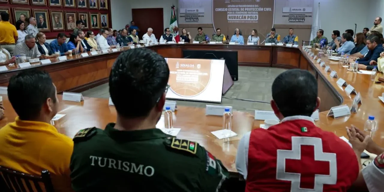 PREPARADOS LOS TRES ÓRDENES DE GOBIERNO PARA ATENDER POSIBLES CONTINGENCIAS DEL «HURACÁN POLO» EN SINALOA: GOBERNADORA GRACIELA DOMÍNGUEZ