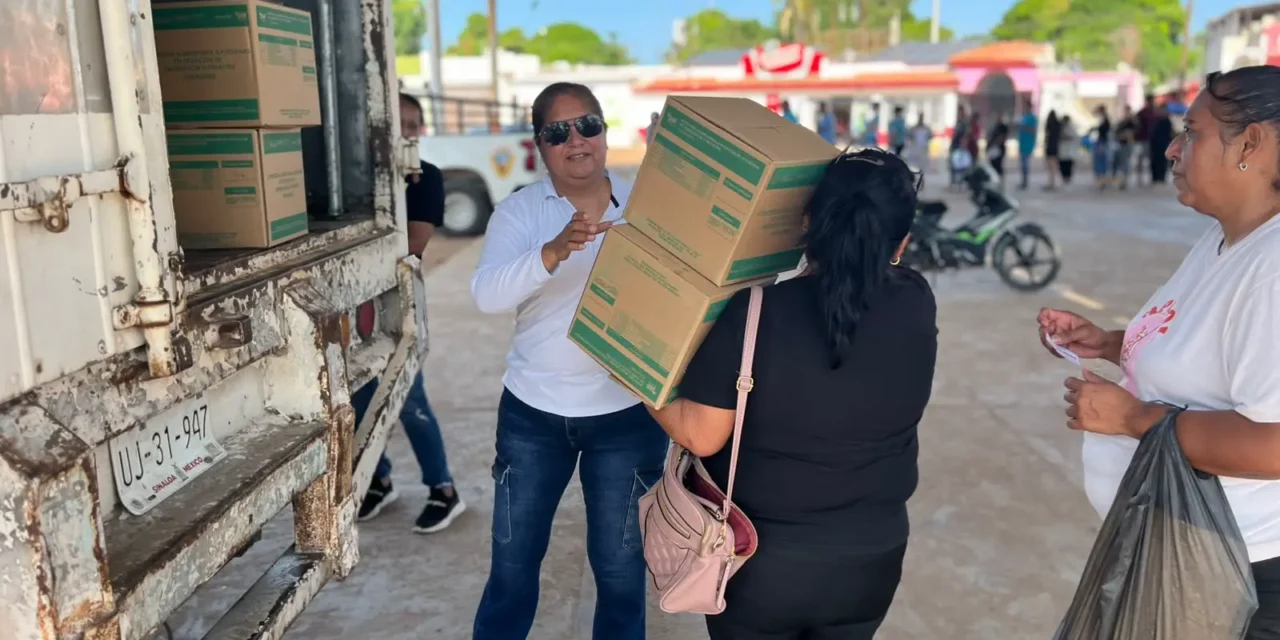DIF SINALOA LLEVA 600 CANASTAS ALIMENTICIAS A PESCADORES DE LOS CAMPOS PESQUEROS LAS ARENITAS Y EL CUERVO