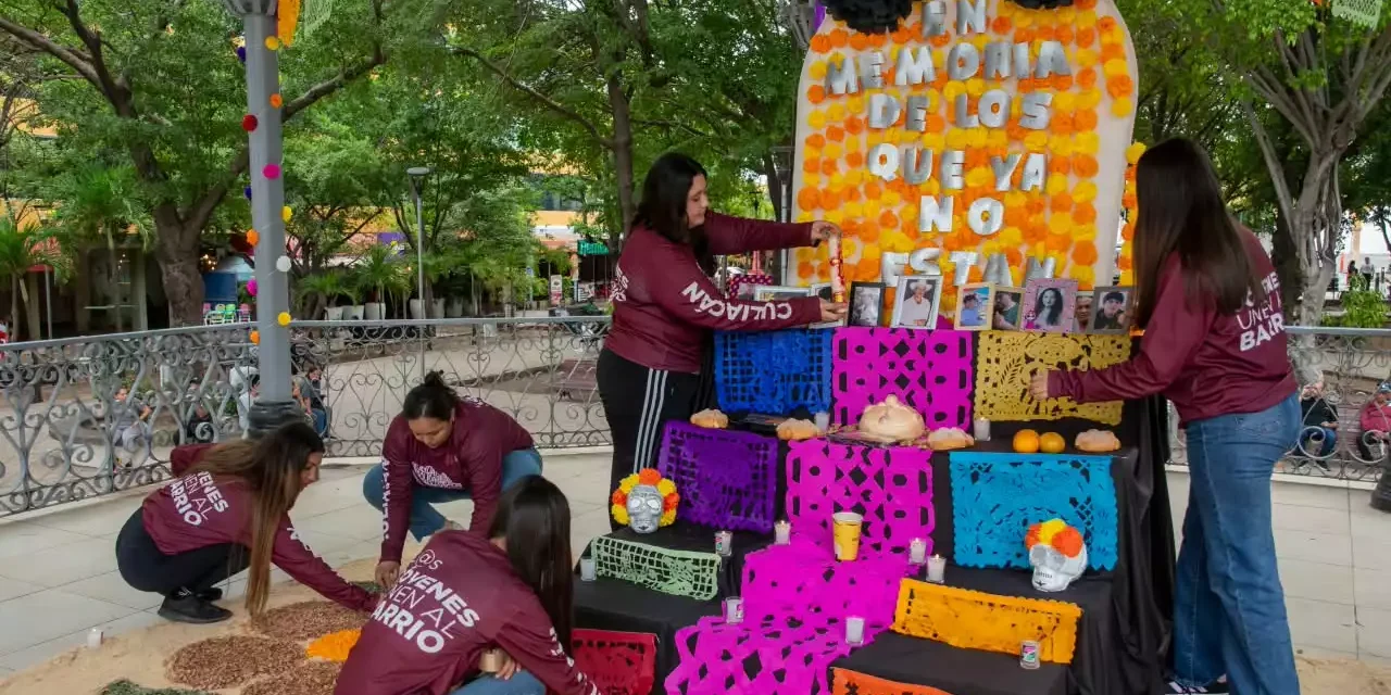 CELEBRAN JÓVENES DE CULIACÁN EL DÍA DE MUERTOS CON CONCURSO DE ALTARES